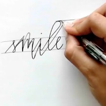 How to draw script hand lettering like a pro tutorial. 
