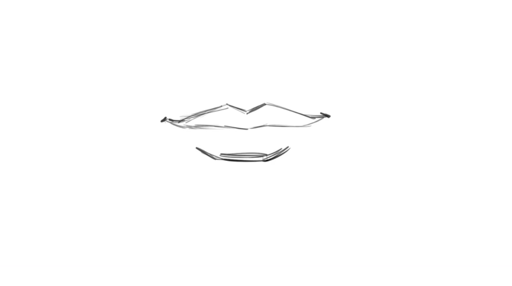 how to draw easy smiling lips