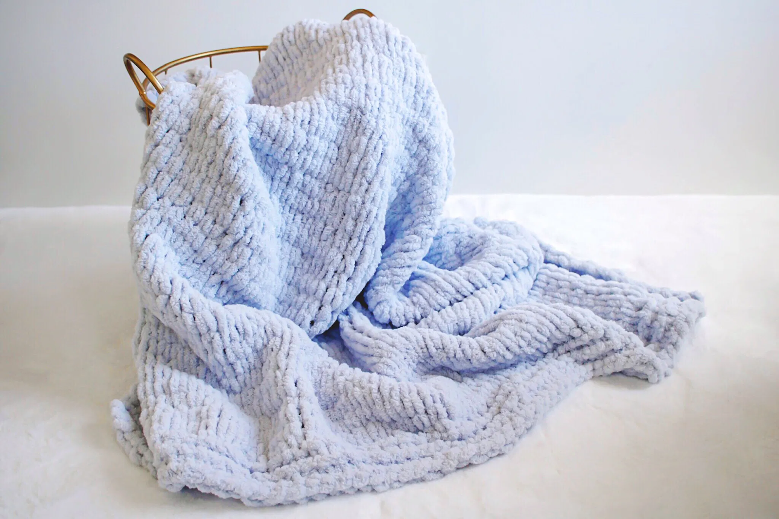 Chunky Crochet Baby Blanket - Through The Loop Yarn Craft