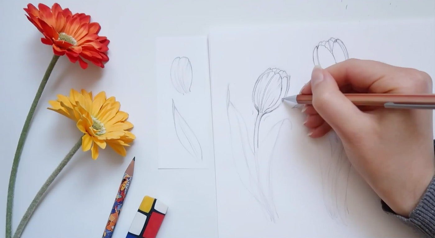 easy art drawings in pencil