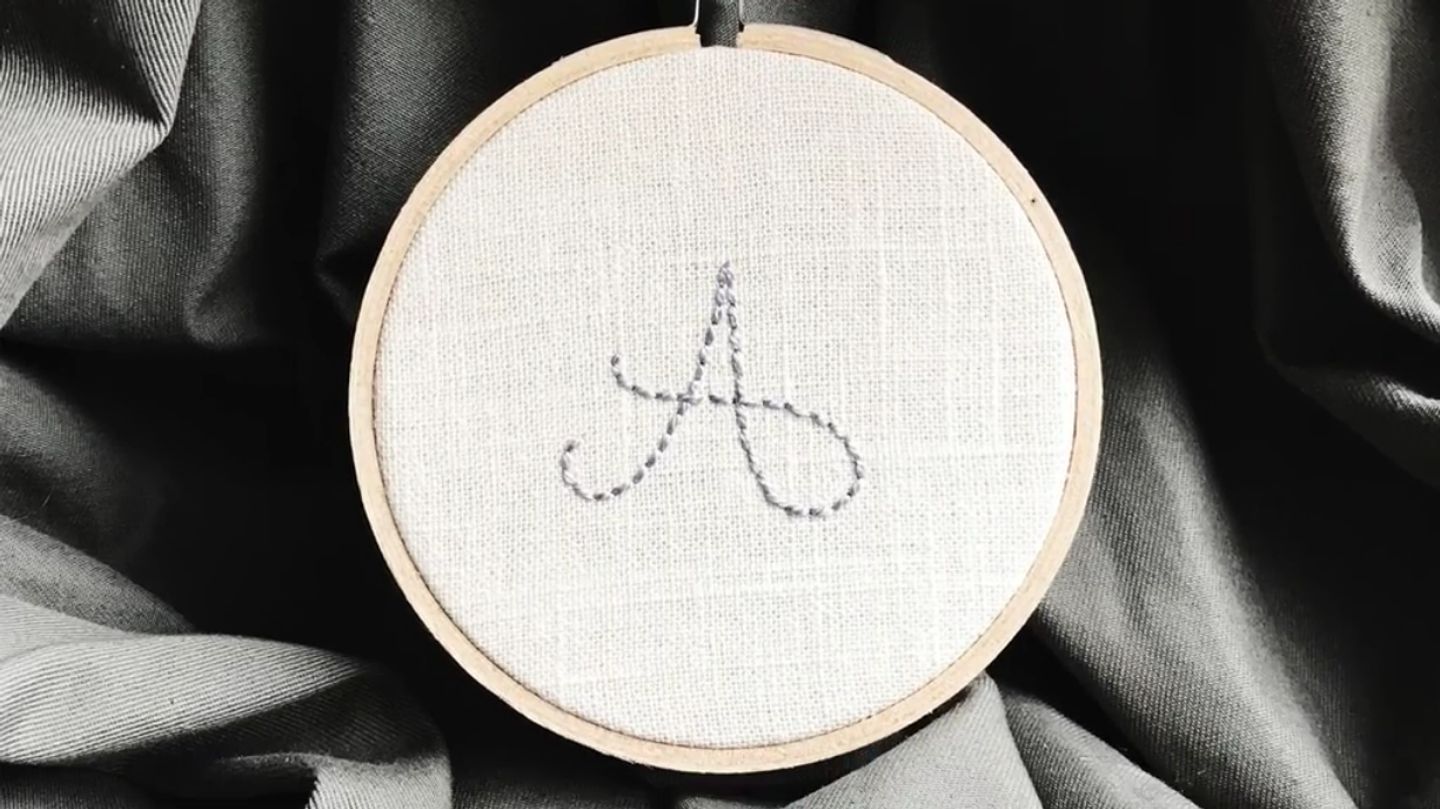 How To Stitch Letters Onto Fabric 